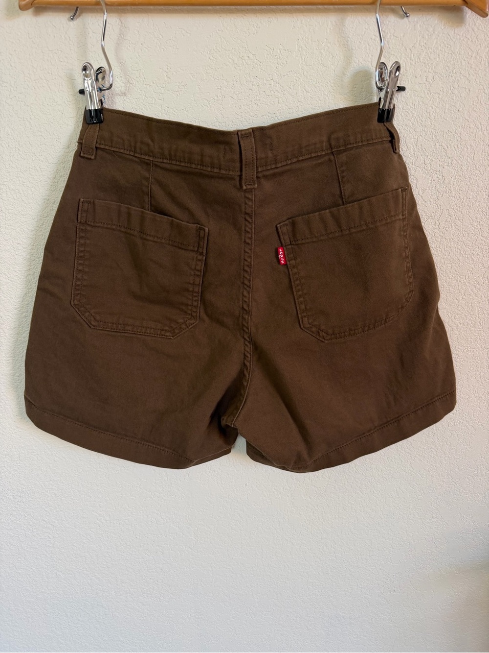 Levi's Women Utility Shorts Brown - Picture 6 of 7